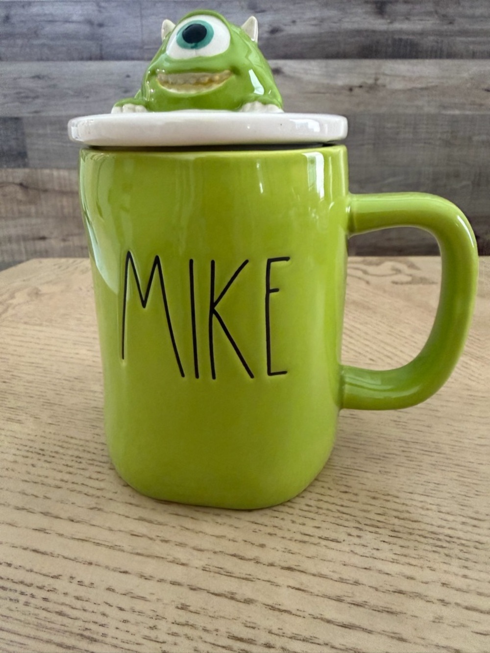 Ceramic mug, Rae Dunn x Disney Pixar Monsters Inc. MIKE Wazowski with character - Picture 7 of 16